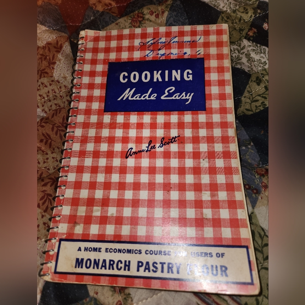 Cooking Made Easy Cookbook with Red Checkered Cover